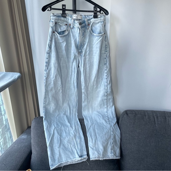 Light Blue Abercrombie High Rise Loose Jean - Picture 10 of 12